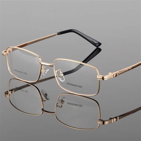 real gold frame glasses men's.